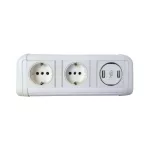 Rounded Desktop Power Strip and USB Charging Module