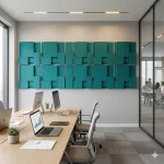 Akusztikai fali panel - zöld