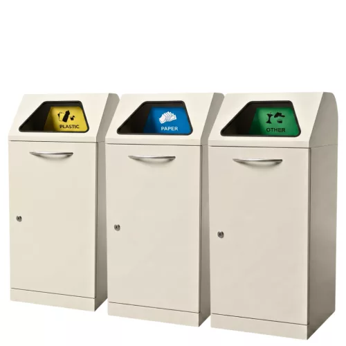 Fém szelektív hulladékgyűjtő - hármas szett