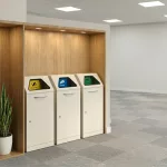 Fém szelektív hulladékgyűjtő - hármas szett