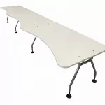 Fehér 160 x 80 cm 3 fős íróasztal sziget - sorolható