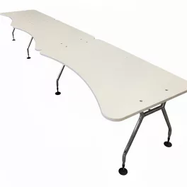 Fehér 160 x 80 cm 3 fős íróasztal sziget - sorolható