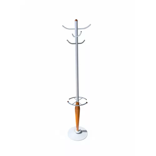Grey Coat Rack — with Wood Inlay and Umbrella Stand