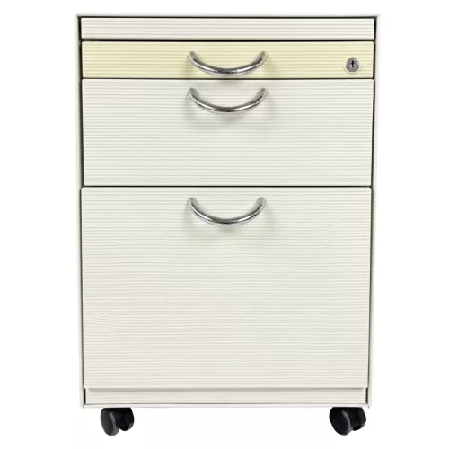 Fém irodai konténer, tároló - vaj színben