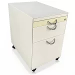 Fém irodai konténer, tároló - vaj színben