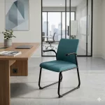 Steelcase szánkótalpas tárgyalószék, kék színben