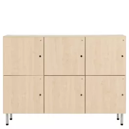   Juhar 6 rekeszes értékmegőrző, öltözőszekrény, locker — fekvő