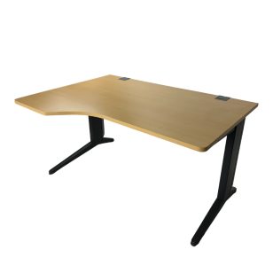 140 x 100 cm Bükk mintázatú Steelcase íróasztal - bal