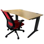 Steelcase 140 x 100 cm Bükk mintázatú íróasztal - bal