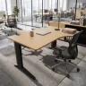 Steelcase 140 x 100 cm Bükk mintázatú íróasztal - jobb