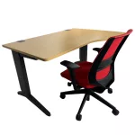 Steelcase 140 x 100 cm Bükk mintázatú íróasztal - jobb