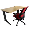 Steelcase 140 x 100 cm Bükk mintázatú íróasztal - jobb