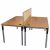 Neudörfler Double Desk Island (160 x 80 cm) with Beige Privacy Screen