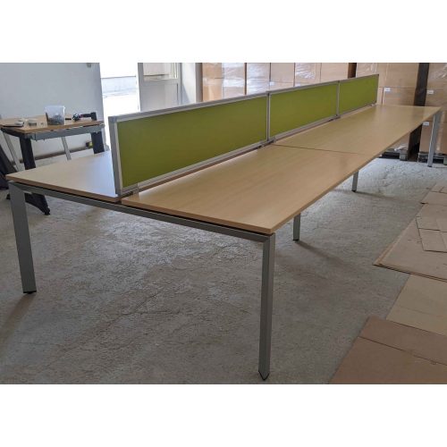 Steelcase 6 fős íróasztal sziget - 168x480 cm