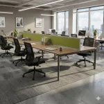 Steelcase 168 x 480 cm 6 fős íróasztal sziget