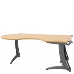 Steelcase 189 x 100 cm csepp alakú sarokasztal, balos