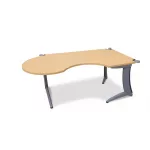 Steelcase 189 x 100 cm csepp alakú sarokasztal, balos