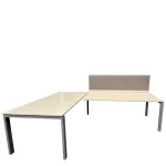 Bene 160 x 240 cm sarokasztal - kávészínű paravánnal