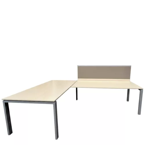 Bene 160 x 240 cm sarokasztal - kávészínű paravánnal
