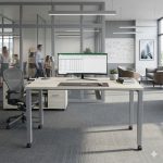 LAS 140 x 60 cm íróasztal, gurulós