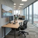 Kinnarps 160 x 80 cm íróasztal – balos kivitel