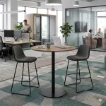 Pedrali kerek magasított tárgyalóasztal / bárasztal – fekete fém lábbal