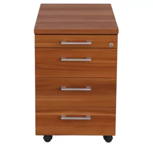 4 fiókos dió színű irodai konténer, tároló