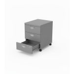 Fém irodai konténer, tároló - 3 fiókos