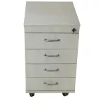 4 fiókos gurulós konténer – világos juhar színben