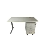 4 fiókos gurulós konténer – világos juhar színben