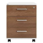 Sedus gurulós irodai konténer – 3 fiókos, fa hatású előlappal