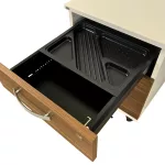 Sedus gurulós irodai konténer – 3 fiókos, diófa hatású előlappal