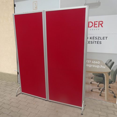 Steelcase álló paraván - piros színű - keskeny