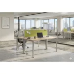 Steelcase asztali paraván — zöld szövettel