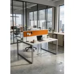 Steelcase paraván — narancssárga színű 