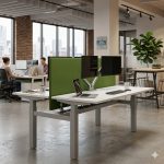 Zöld színű asztali paraván — középre