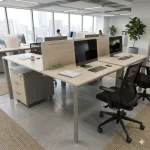 LAS asztali paraván — juhar színű