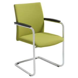 Zöld Haworth tárgyalószék, krómvázzal