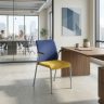 Steelcase tárgyalószék, kék-sárga színben