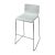 White plywood bar stool with metal legs
