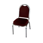 Bordó bársony konferenciaszék krómvázzal