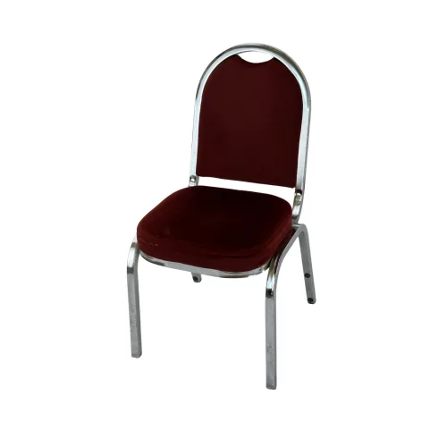 Bordó bársony konferenciaszék krómvázzal