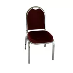 Bordó bársony konferenciaszék krómvázzal