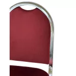 Bordó bársony konferenciaszék krómvázzal