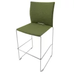 Profim zöld színű fémvázas kárpitozott bárszék
