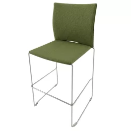 Profim zöld színű fémvázas kárpitozott bárszék