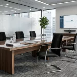 Antares fekete tárgyalószék