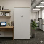 Ezüst-juhar kétajtós, polcos szekrény