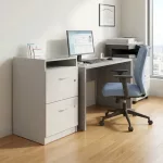 Off-White 2-Drawer Filing Cabinet