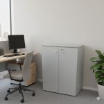 LAS polcos fehér szekrény